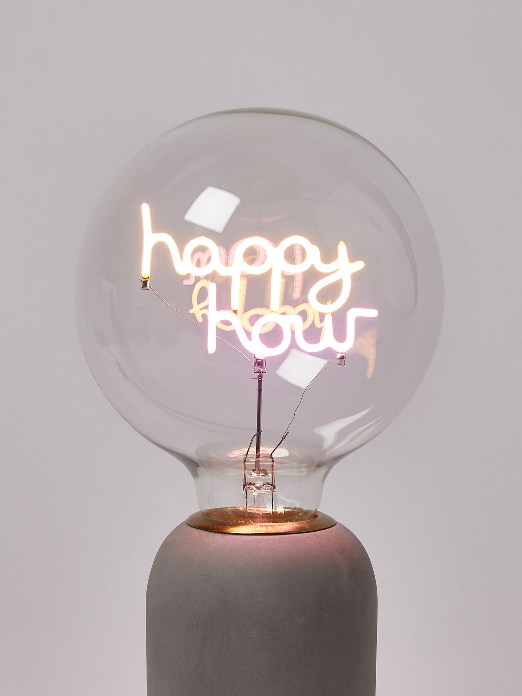 Oliver Bonas Happy Hour LED bulb 17cm - British product