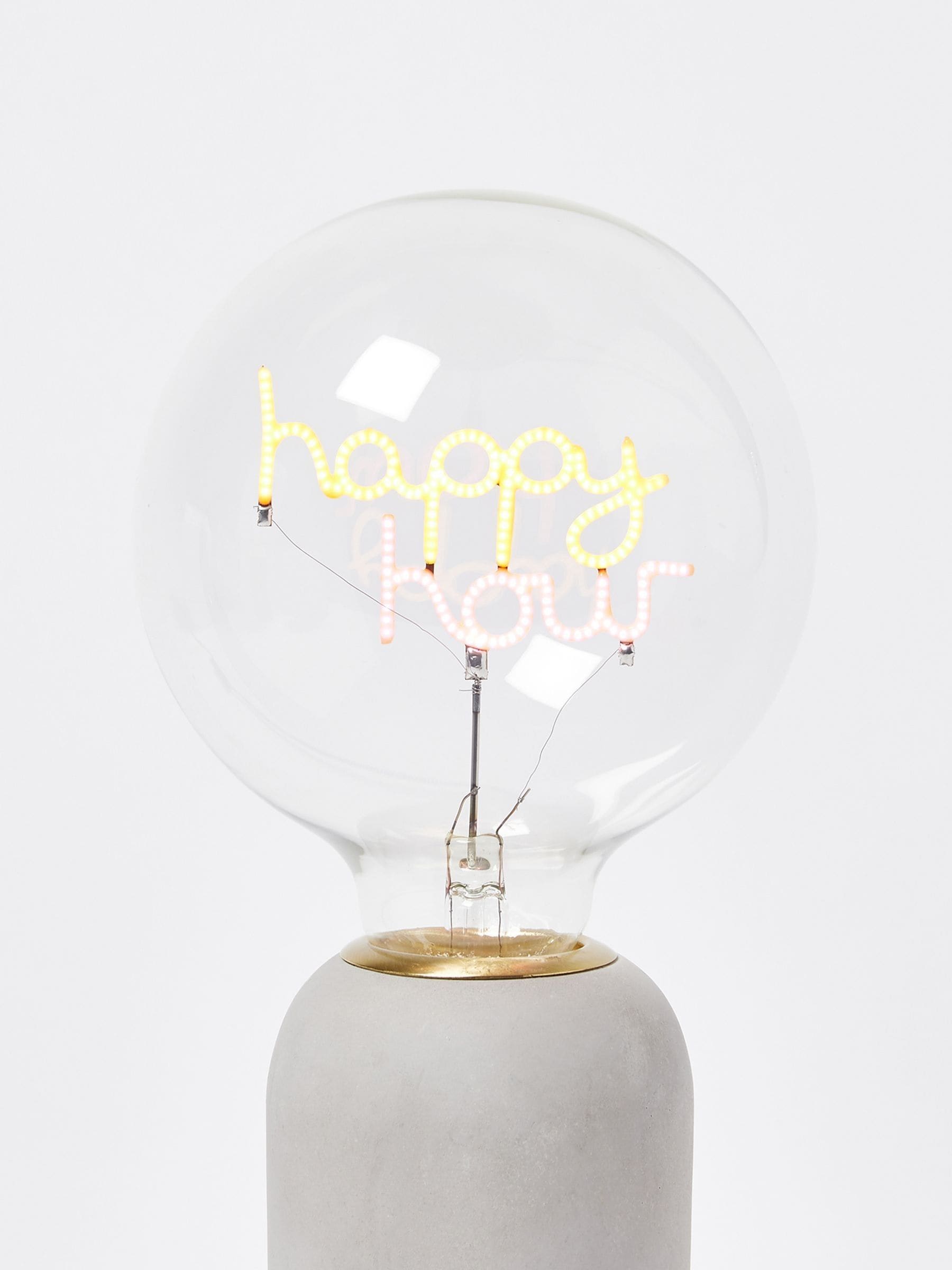 Oliver Bonas Happy Hour LED bulb 17cm - British product