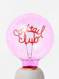 Oliver Bonas Pink Cocktail Club light bulb 17cm, imported from the UK