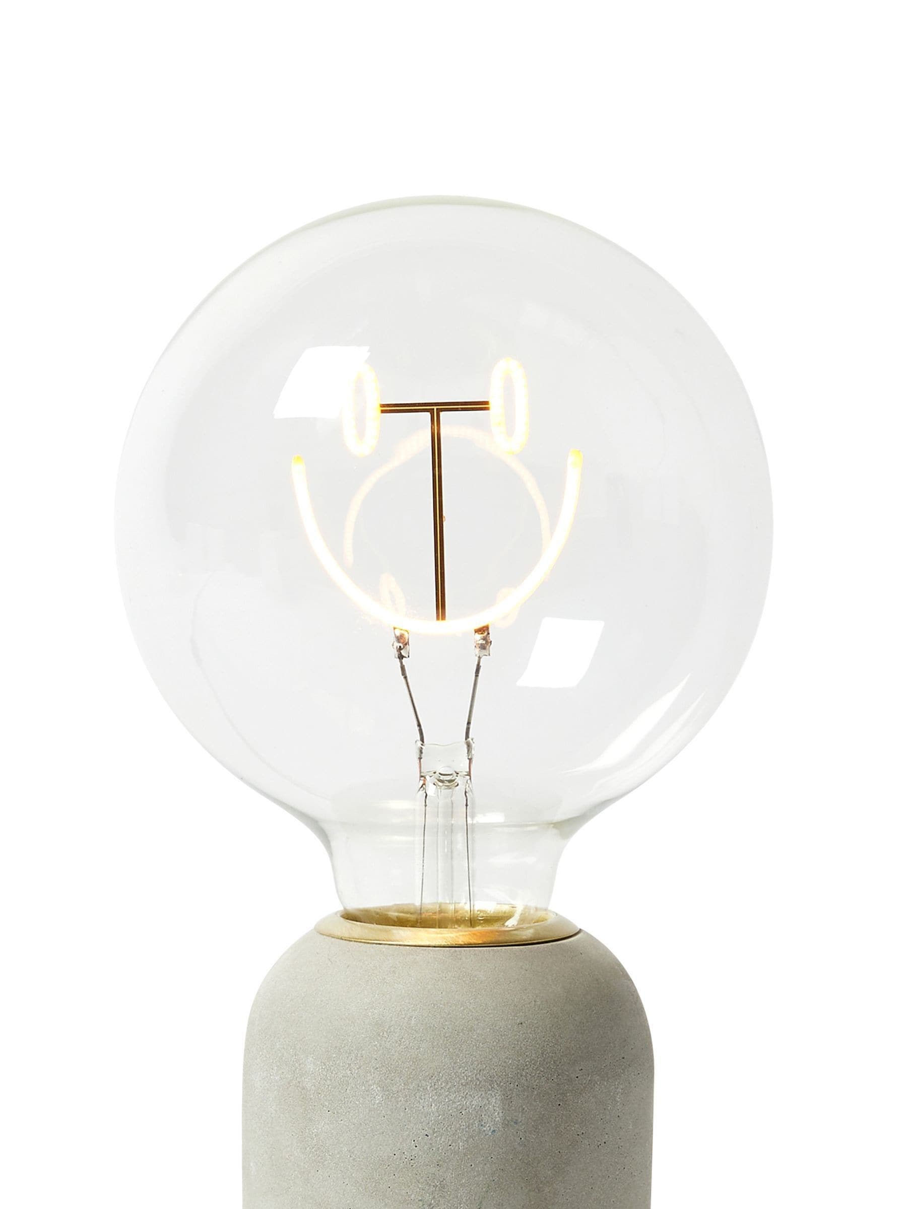 Oliver Bonas yellow happy face LED light bulb E27 (British brand)