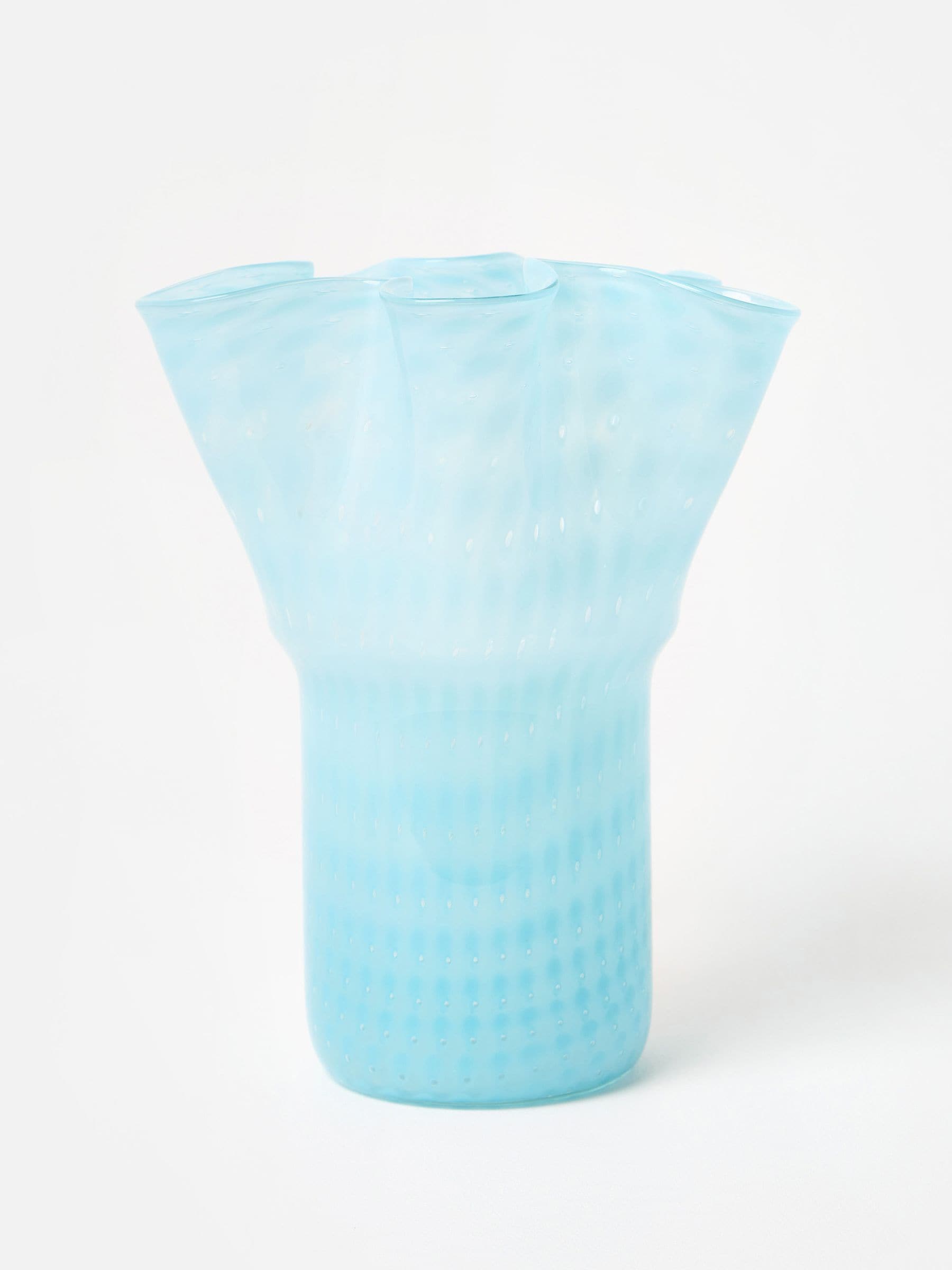 Oliver Bonas Blue Verde glass vase 31cm (British brand)