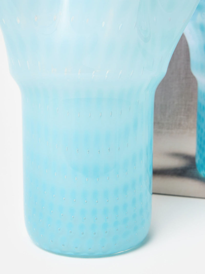 Oliver Bonas Blue Verde glass vase 31cm (British brand)