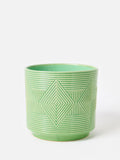 Oliver Bonas Green Cerchio ceramic plant pot, imported from the UK