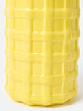 Oliver Bonas yellow woven ceramic vase 28cm tall - British product