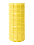 Oliver Bonas yellow woven ceramic vase 28cm tall - British product