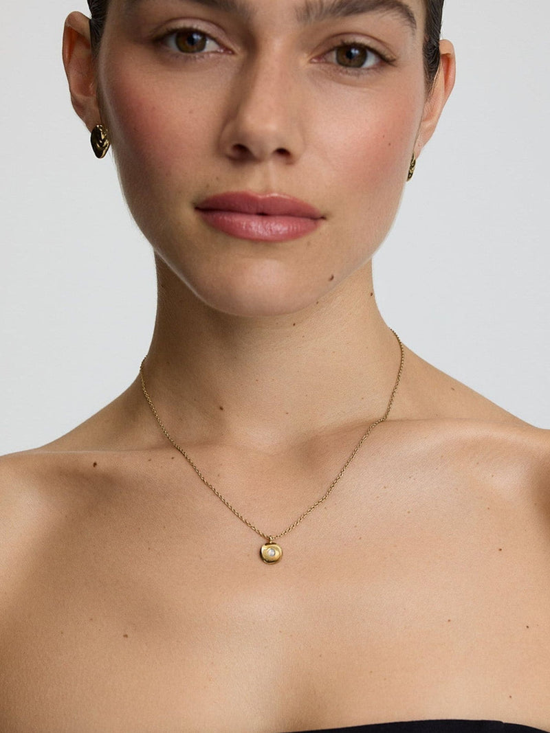 D.LOUISE gold tone birthstone necklace (British brand)