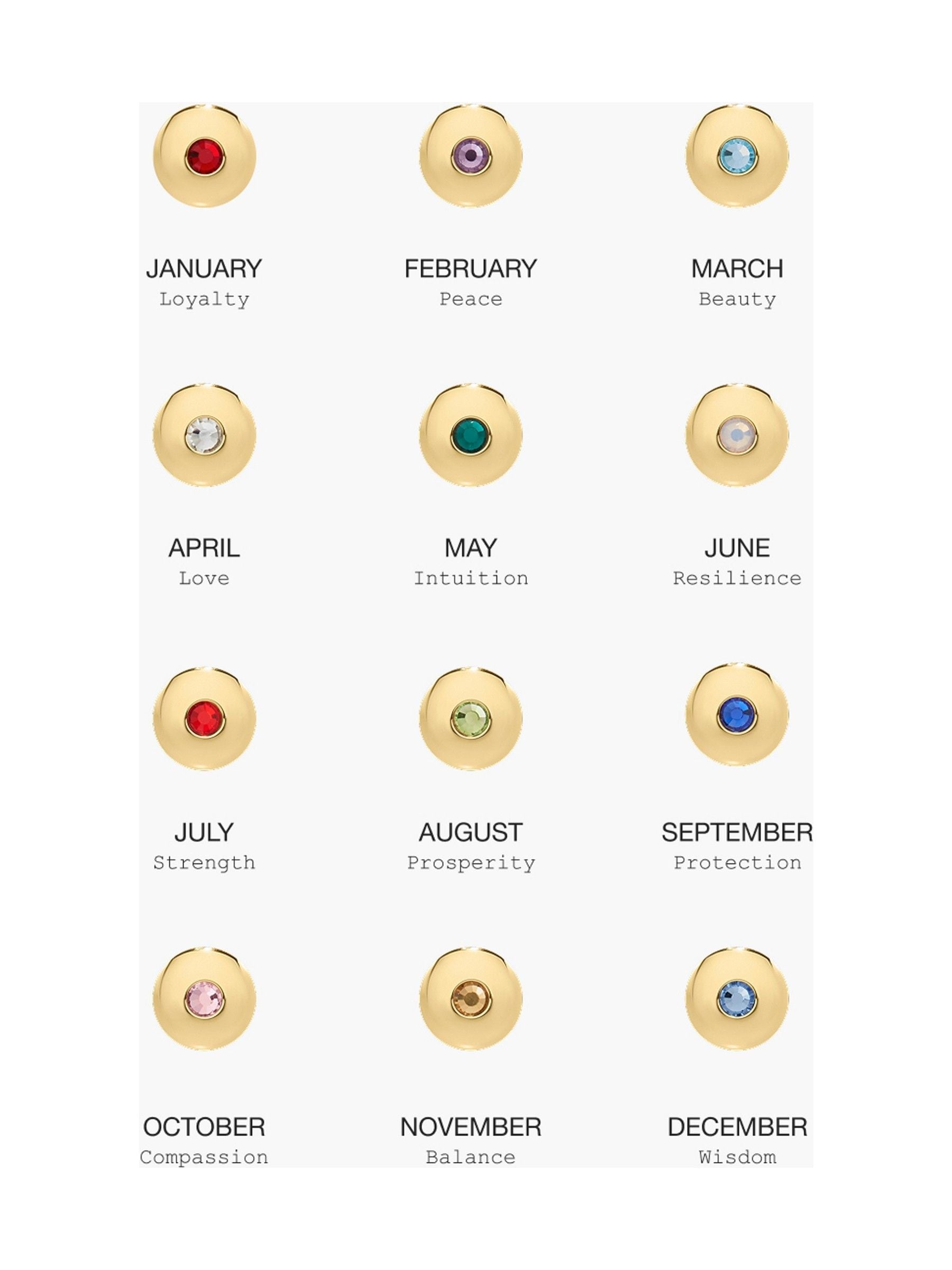 D.LOUISE gold tone birthstone necklace (British brand)