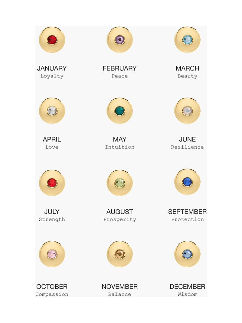 D.LOUISE gold tone birthstone necklace (British brand)