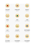 D.LOUISE gold tone birthstone necklace (British brand)