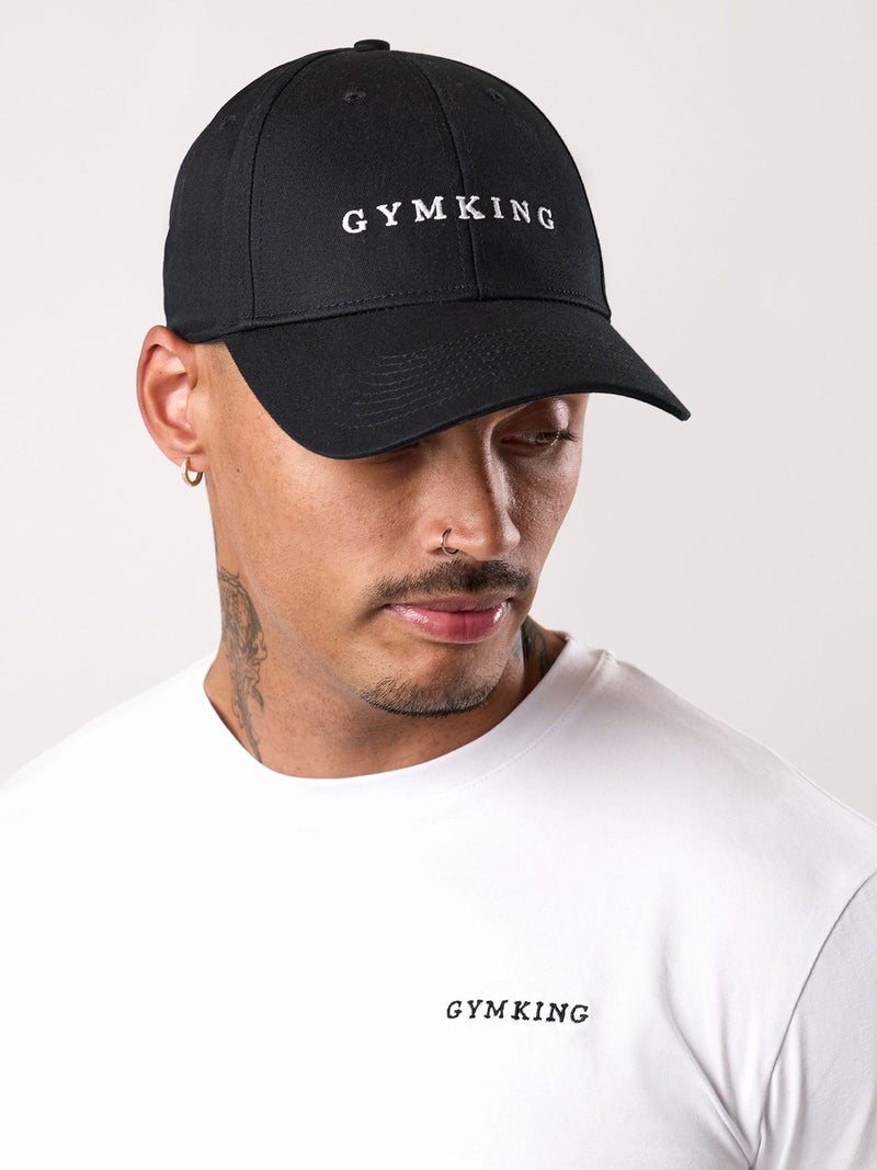 Gym King Black Linear Pitcher Cap, imported from the UK