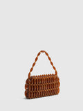 River Island brown beaded clutch bag, UK version