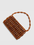 River Island brown beaded clutch bag, UK version