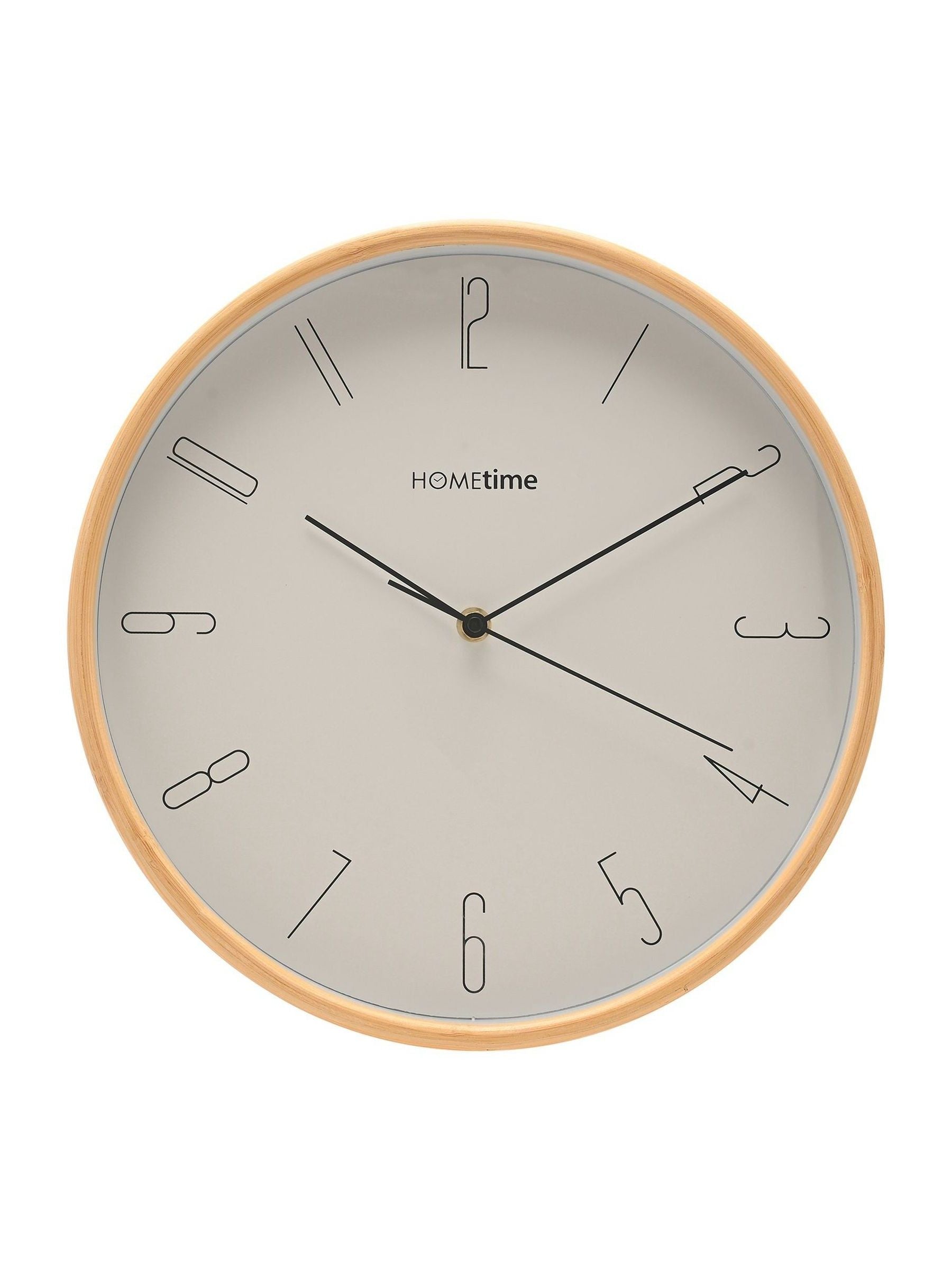 Widdop oak bamboo wall clock 32cm - British product