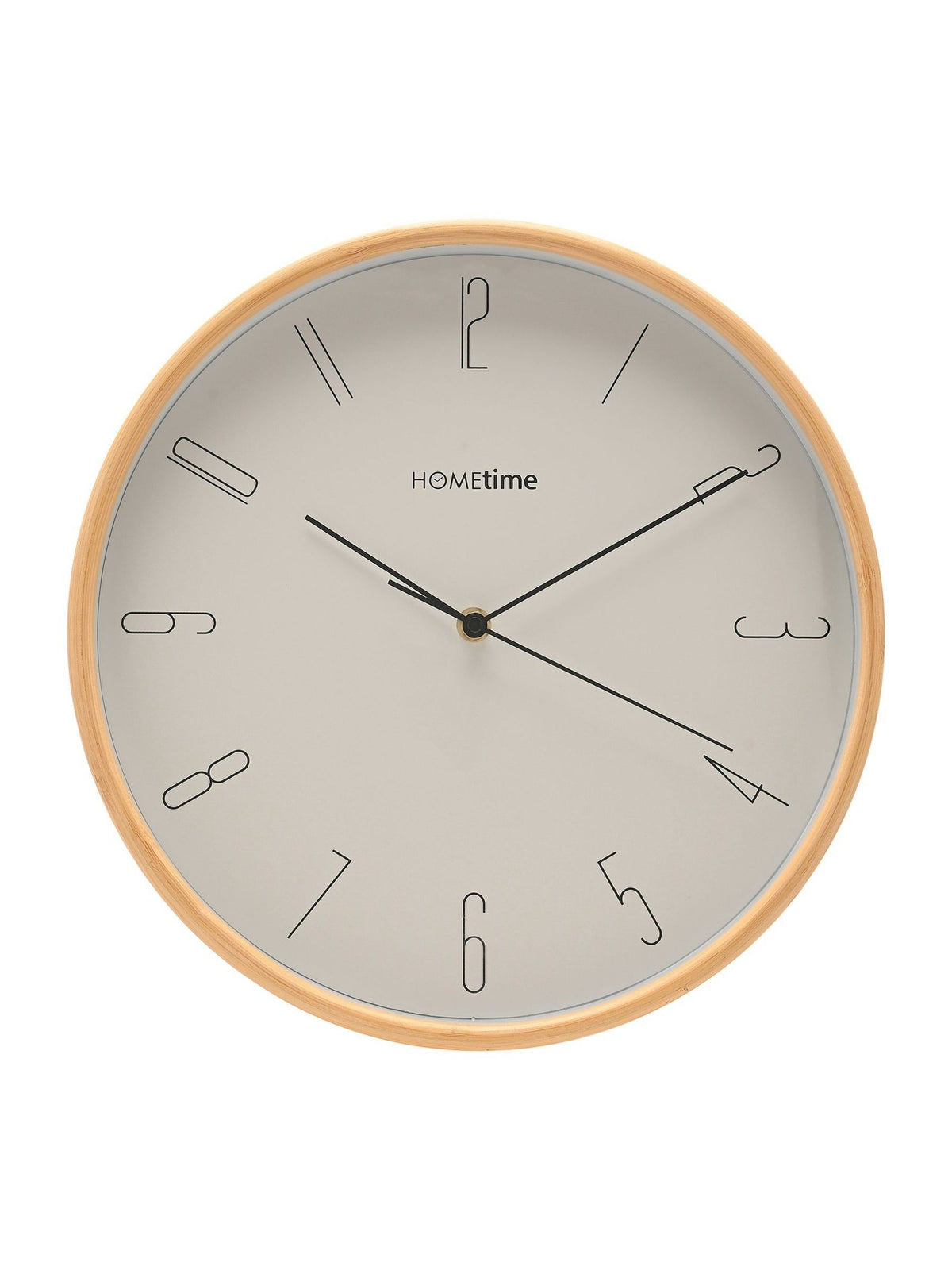 Widdop oak bamboo wall clock 32cm - British product