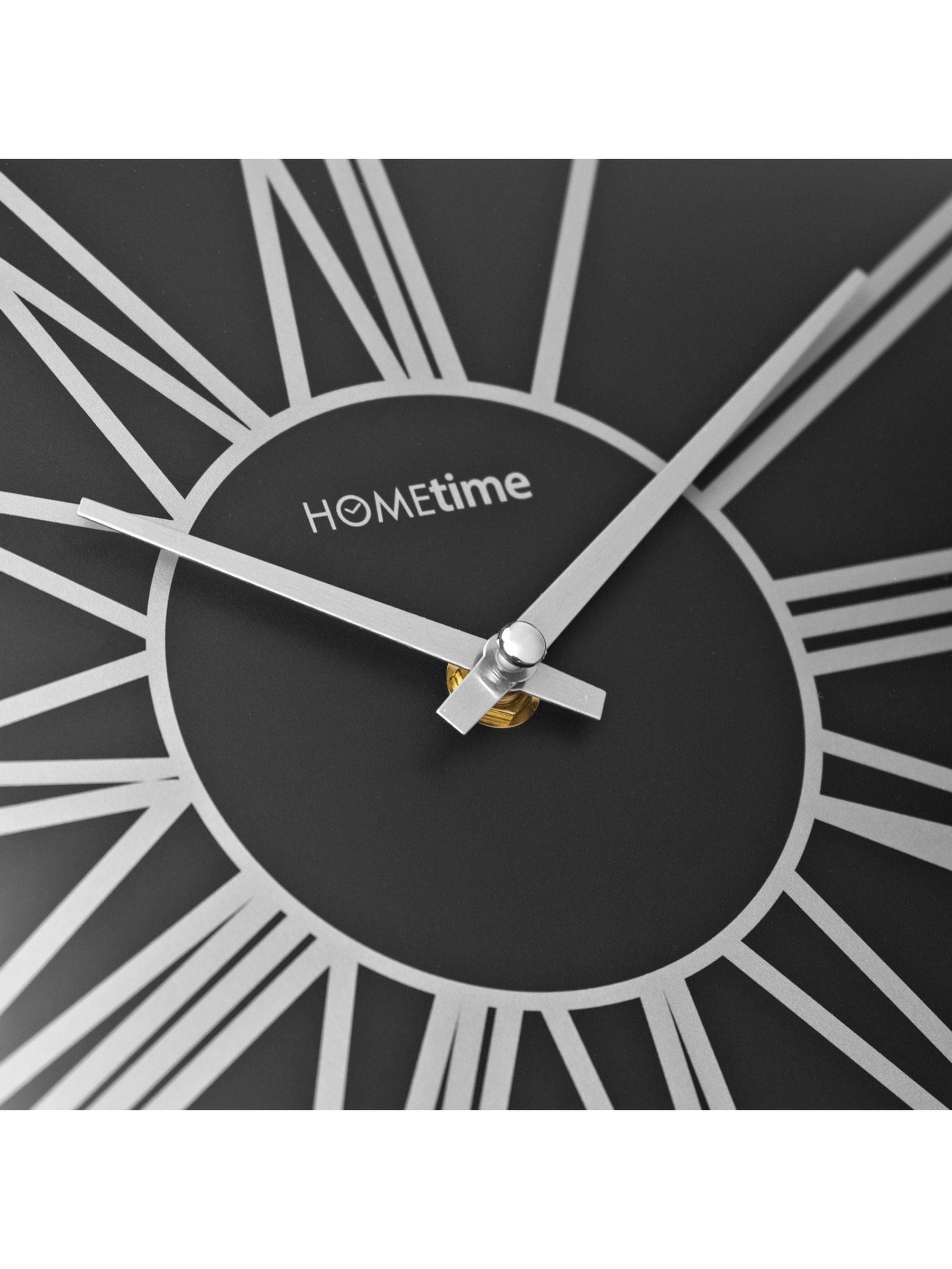 Widdop silver aluminium wall clock 31x38cm (British brand)