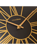 Widdop gold aluminium wall clock with black dial, UK version