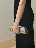 Mango metallic structured handle bag (British brand)
