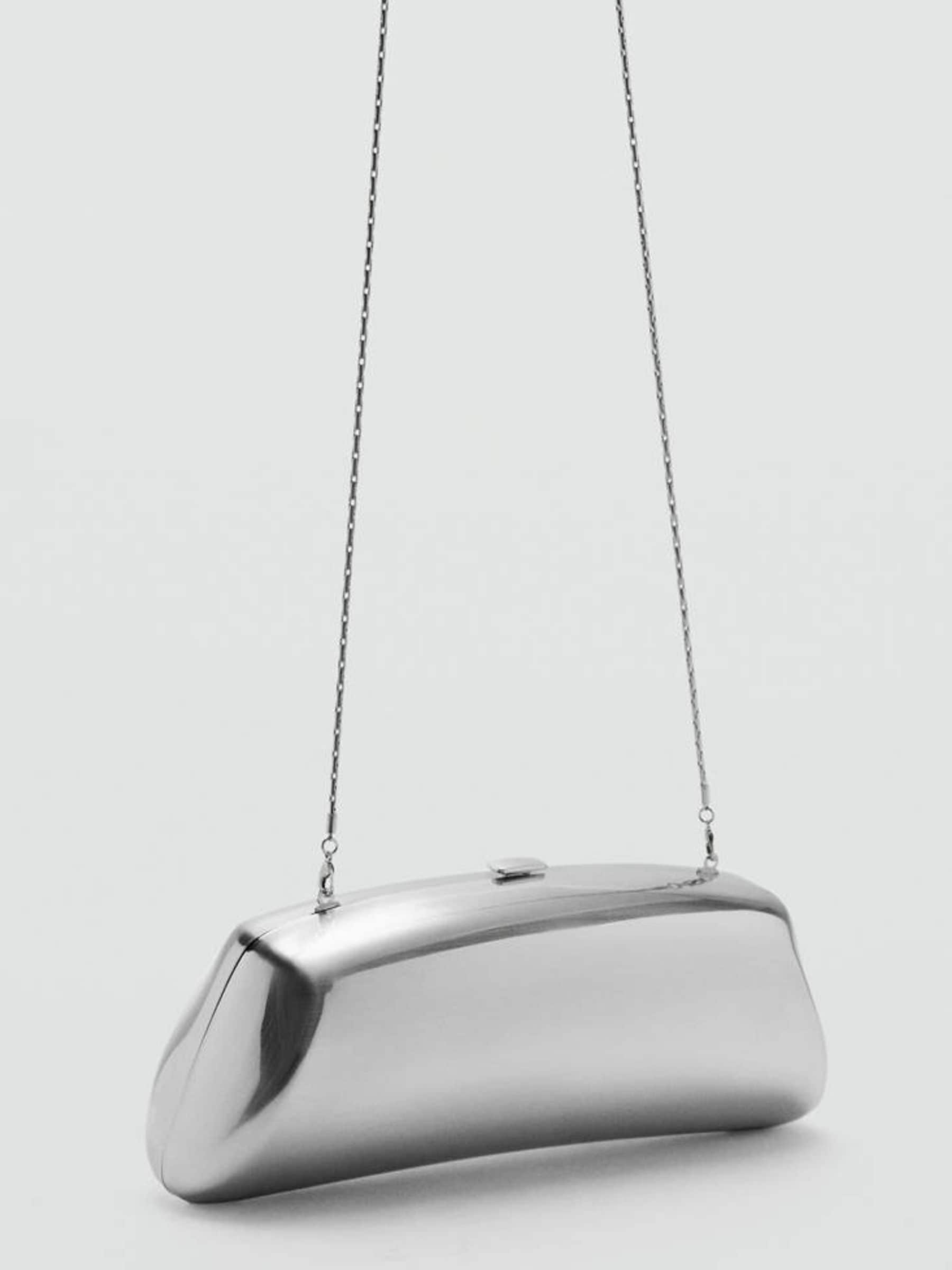 Mango metallic structured handle bag (British brand)