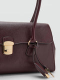 Mango red faux leather padlock shoulder bag - British product