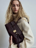 Mango red faux leather padlock shoulder bag - British product