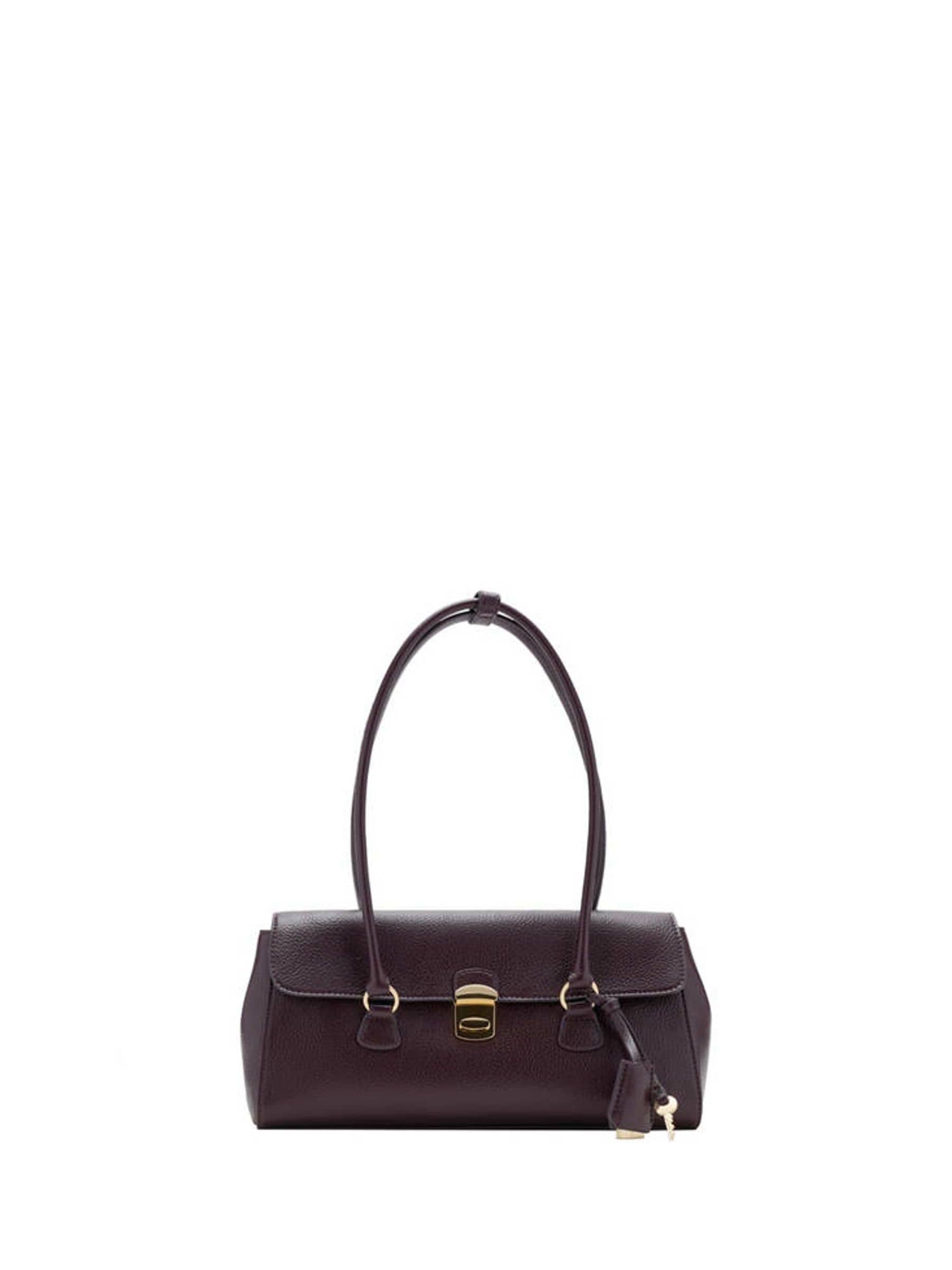 Mango red faux leather padlock shoulder bag - British product
