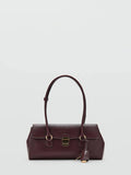 Mango red faux leather padlock shoulder bag - British product