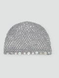 Mango Silver Crochet Woven Beaded Hat - British product