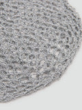 Mango Silver Crochet Woven Beaded Hat - British product