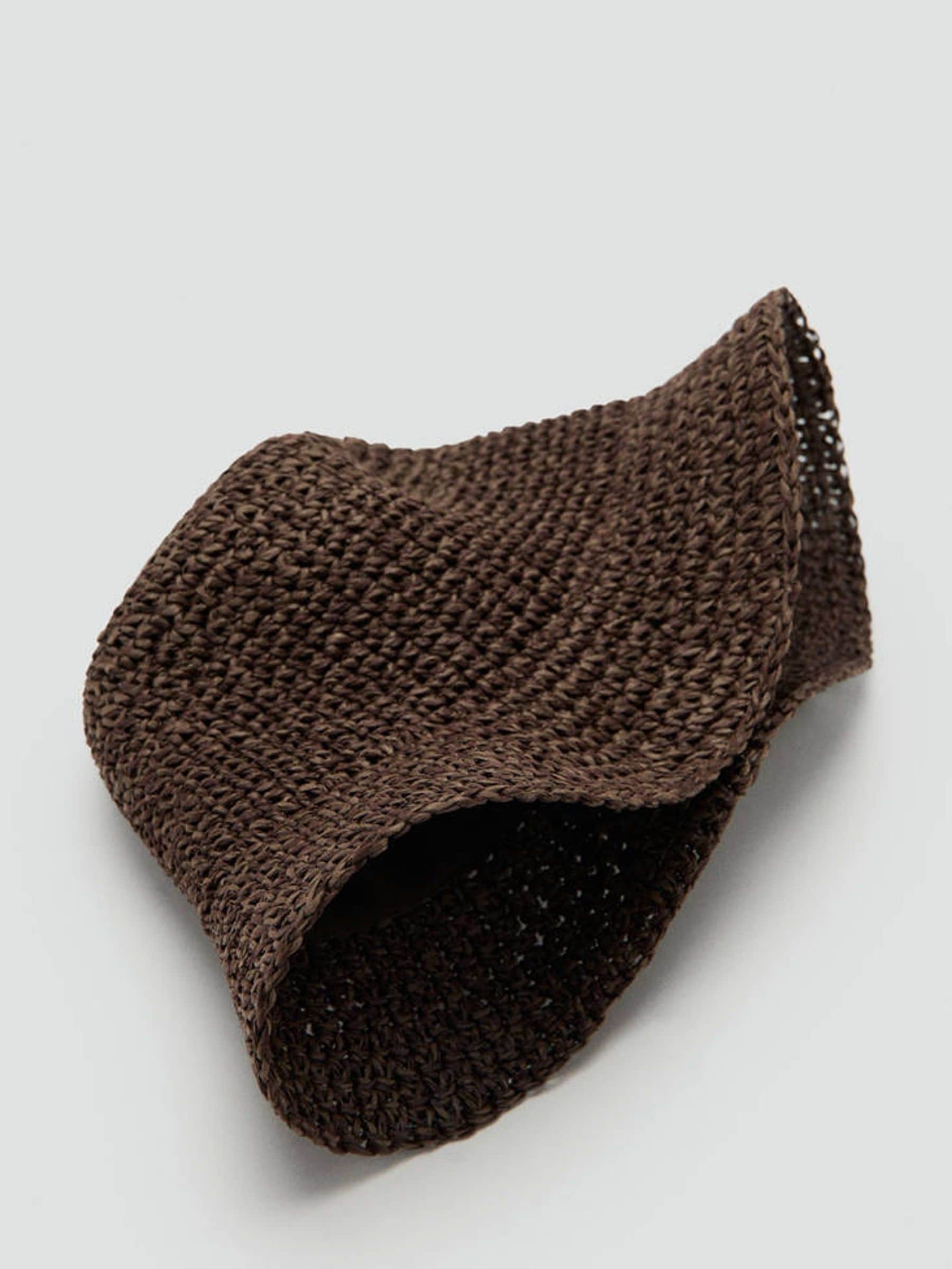 Mango brown wide brim straw sun hat (British brand)