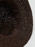 Mango brown wide brim straw sun hat (British brand)