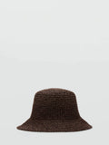 Mango brown wide brim straw sun hat (British brand)