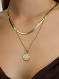 D.LOUISE gold tone zodiac necklace (British brand)