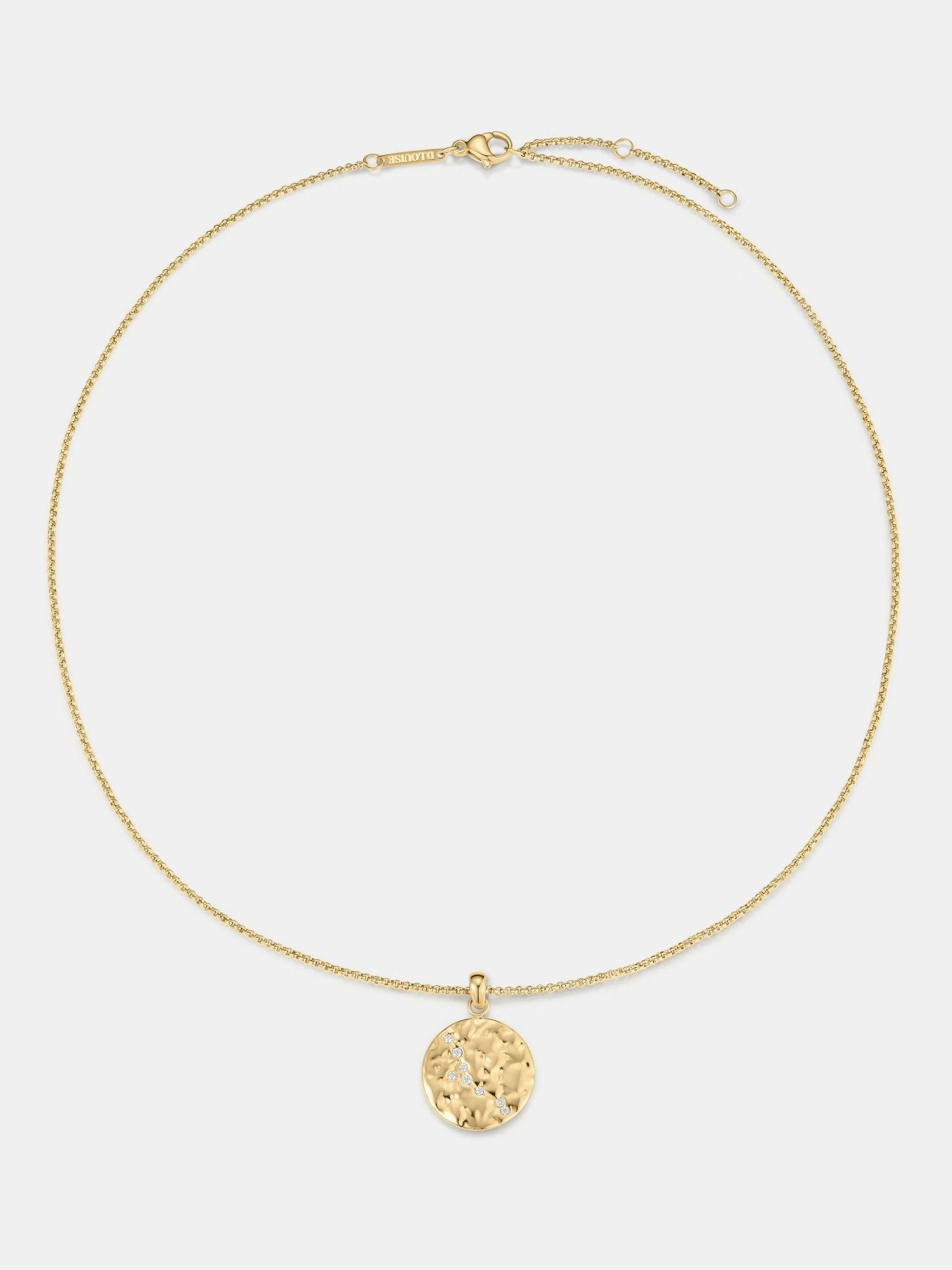D.LOUISE gold tone zodiac necklace (British brand)