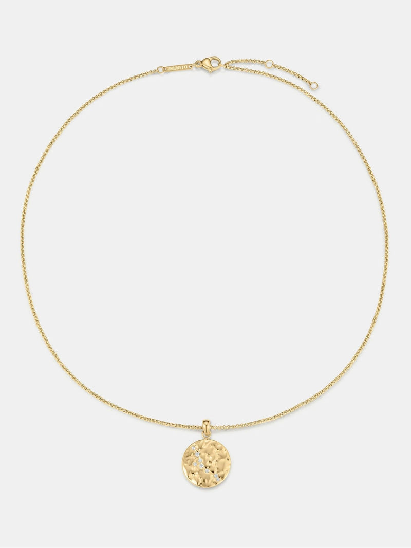 D.LOUISE gold tone zodiac necklace (British brand)