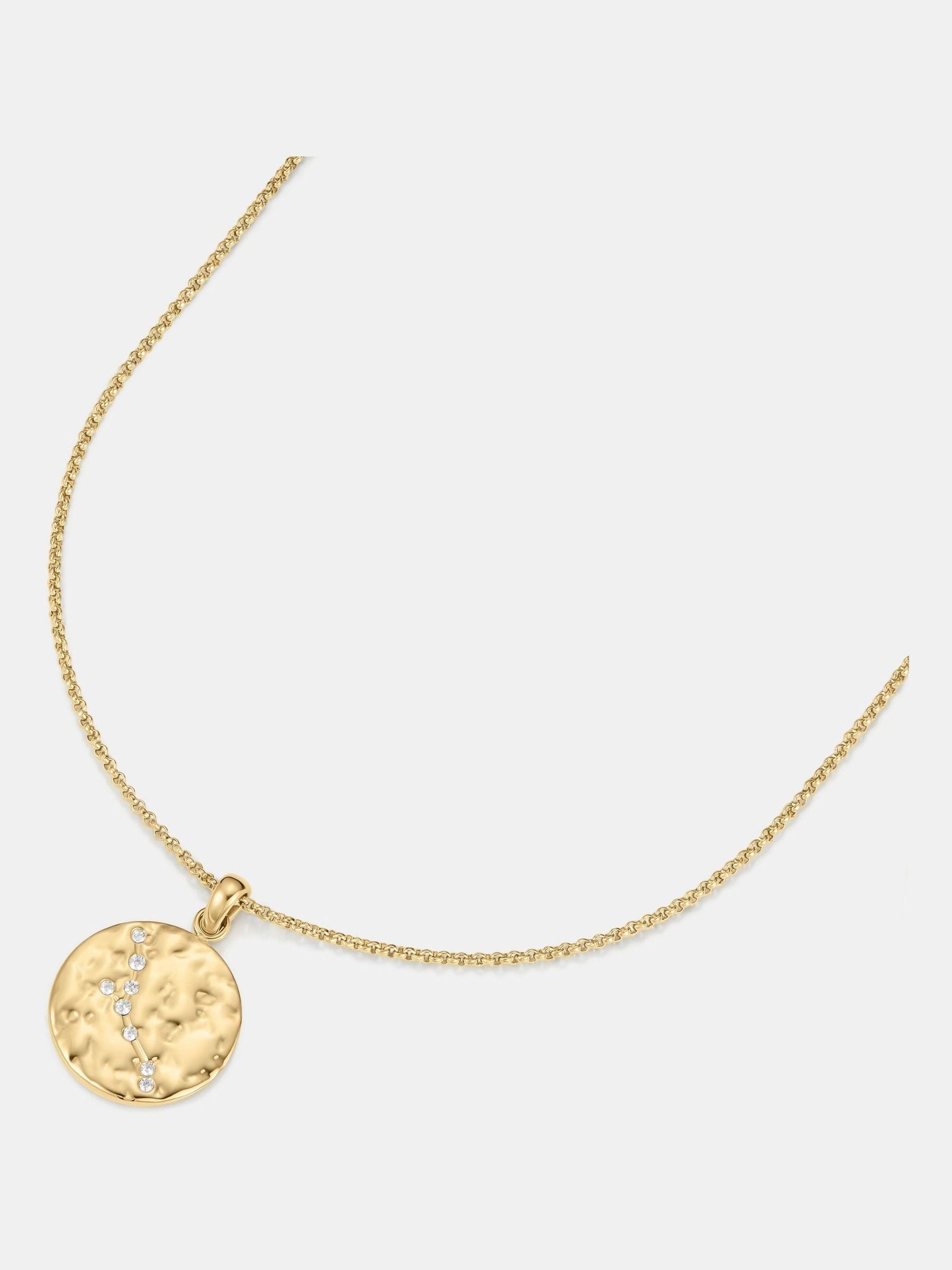 D.LOUISE gold tone zodiac necklace (British brand)