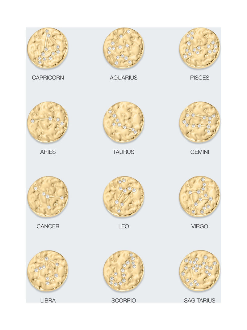 D.LOUISE gold tone zodiac necklace (British brand)