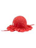 MORI red strawberry floppy baby hat, UK version