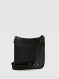 River Island black emboss messenger bag, imported from the UK