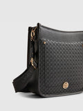 River Island black emboss messenger bag, imported from the UK