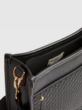 River Island black emboss messenger bag, imported from the UK