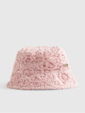 River Island pink crochet cotton bucket hat (British brand)