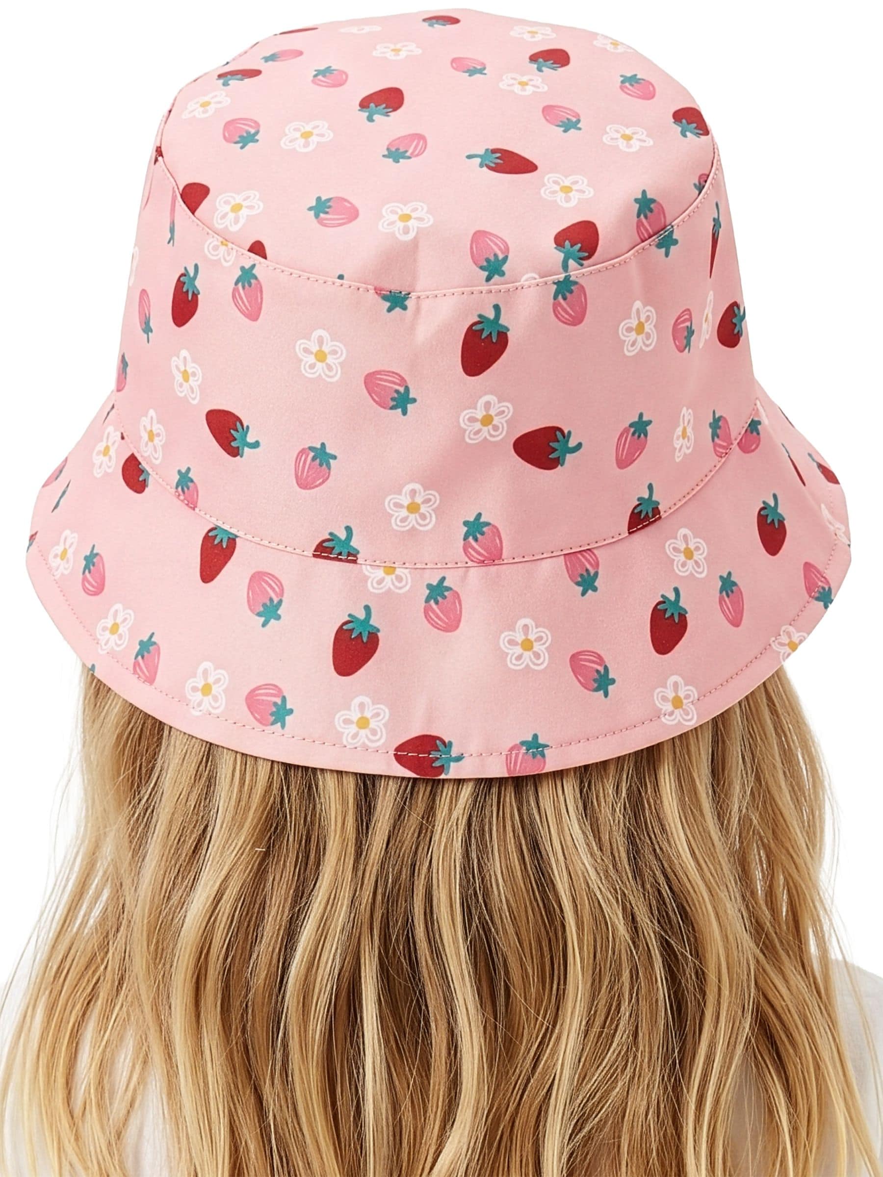 Peppa Pig pink bucket hat with fruit pattern - British product