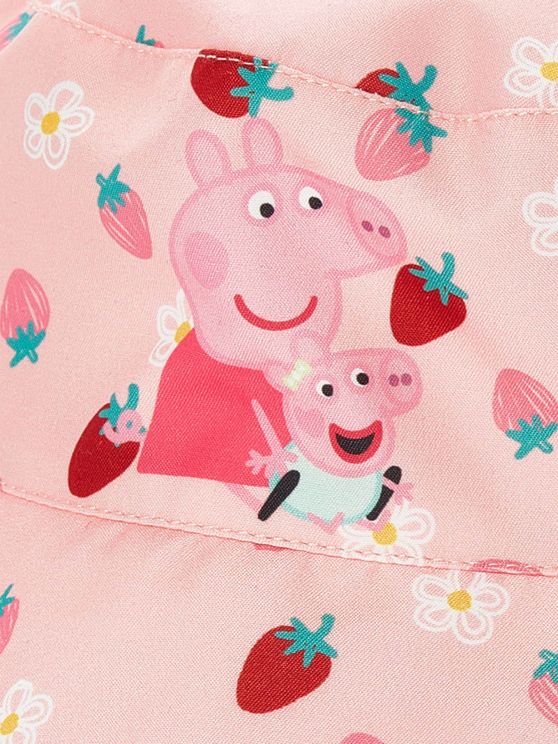 Peppa Pig pink bucket hat with fruit pattern - British product