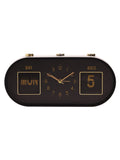 Widdop black calendar alarm clock 90x200x60mm, imported from the UK