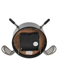 Widdop black mantel clock with crossed golf clubs - British product
