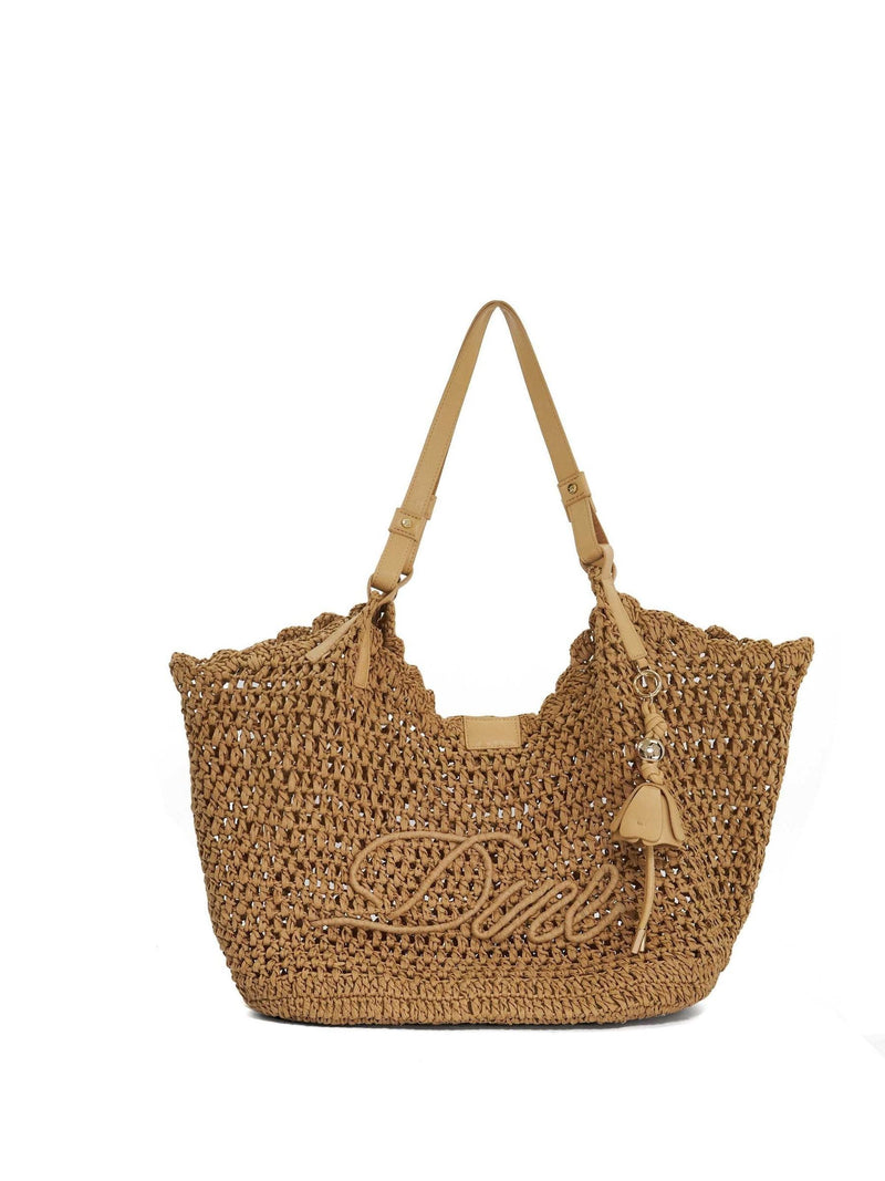 Dune London Dewdrop raffia shoulder bag, imported from the UK