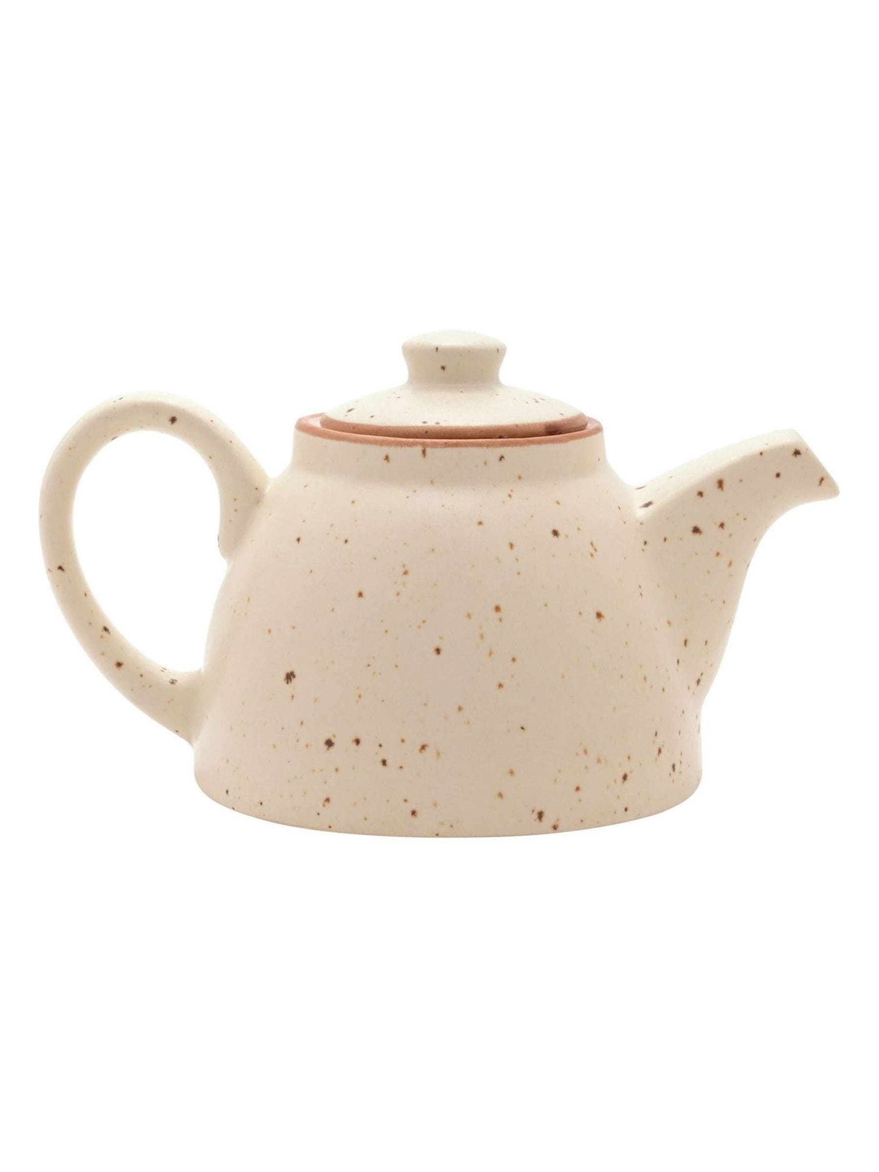 Widdop white stoneware tea set with cream glaze, UK version