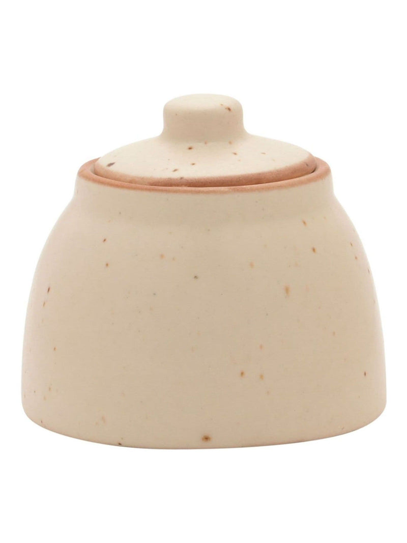 Widdop white stoneware tea set with cream glaze, UK version