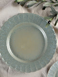 Widdop set of 4 green stoneware plates 30cm, imported from the UK