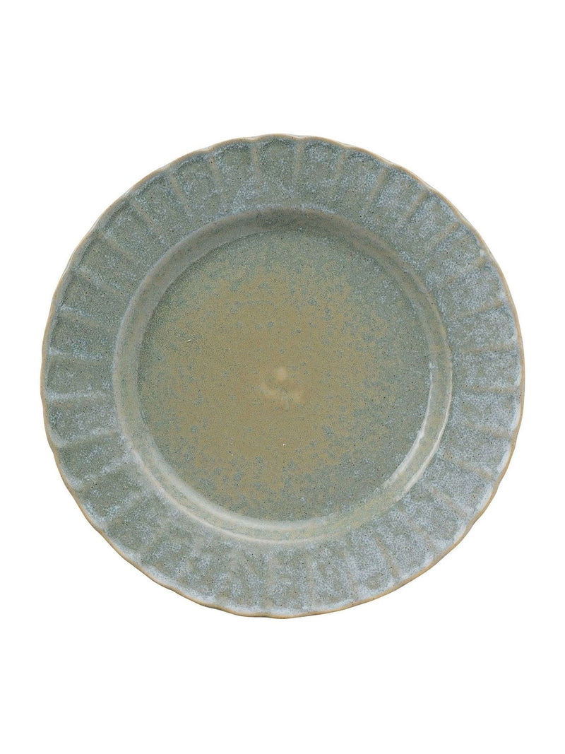 Widdop green stoneware plates set of 4, imported from the UK
